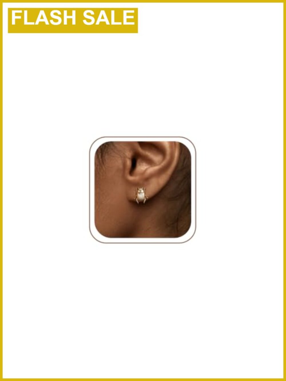 Dainty Tiny Scarab Stud Earrings Gold Plated Hypoallergenic Gift for Women Teens